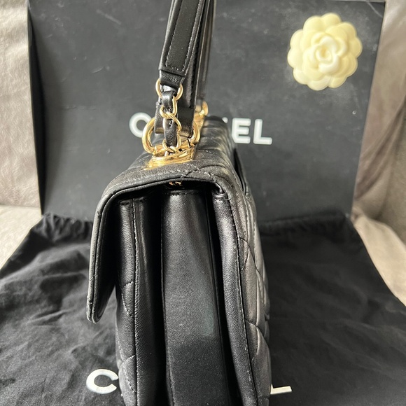 Chanel Black Quilted Lambskin Trendy CC Small Top Handle Bag - Picture 4 of 11